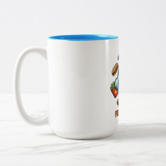 Füttre mich oder ich Boo Ghost Halloween Zweifarbige Tasse (Links)