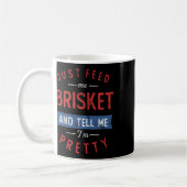 Füttre mir Brisket Grillen Lover Smoker Pitmaster  Kaffeetasse (Links)