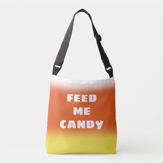 "Füttre mir Candy" Candy Corn Crossbody Bag Tragetaschen Mit Langen Trägern (Vorderseite)