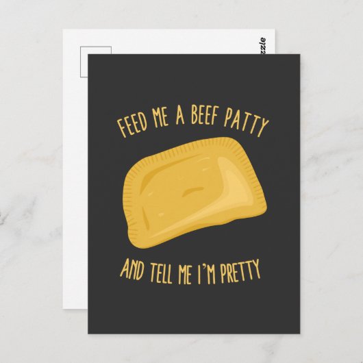 Füttre mir eine Rindfleischspitze und sag mir, das Postkarte (Vorne/Hinten)