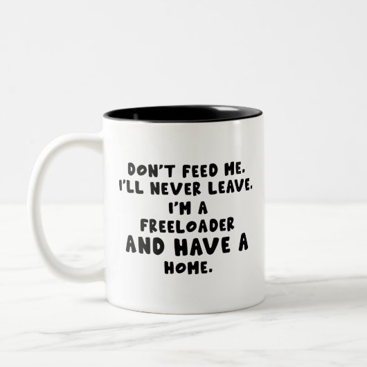 füttre mir nicht, dass ich nie verlassen habe, ein zweifarbige tasse (Links)