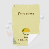 Füttre mir Tacos Golfhandtuch (Insitu)