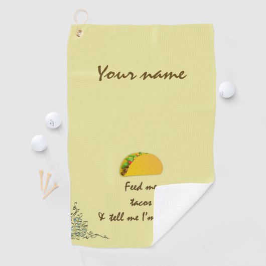 Füttre mir Tacos Golfhandtuch (Insitu)