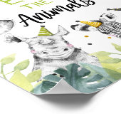 Füttre nicht das Tierzeichen "Animals Safari Party Poster (Ecke)