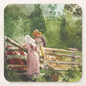 Füttre Rechteckiger Pappuntersetzer (Vorderseite)