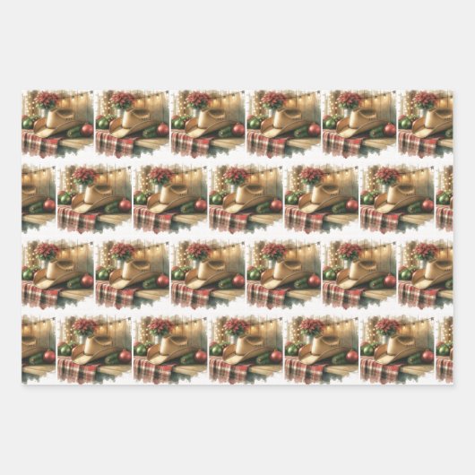 Füttre Store Cowboy Hat dekorieren Baum Weihnachte Geschenkpapier Set (Vorderseite 2)