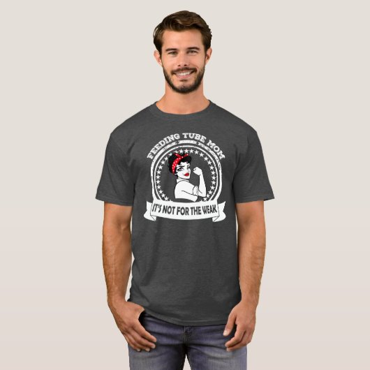 Füttre Tube Mama Awareness Caregier Support T-Shirt (Vorne ganz)