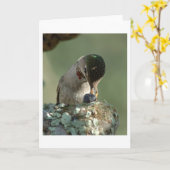 Füttre von Hummingbird Karte (Gelbe Blume)