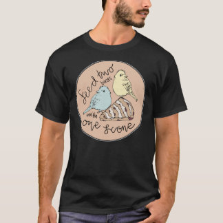 Füttre von zwei Vögeln mit einem Scone T-Shirt