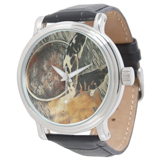 Füttre Zeit! Armbanduhr (Schrägansicht)