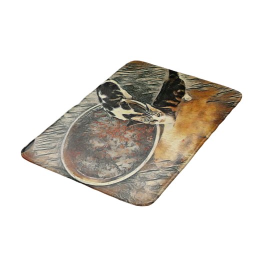 Füttre Zeit! Badematte (Schrägansicht)