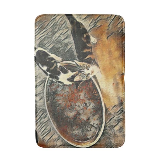 Füttre Zeit! Badematte (Vorderseite Vertikal)