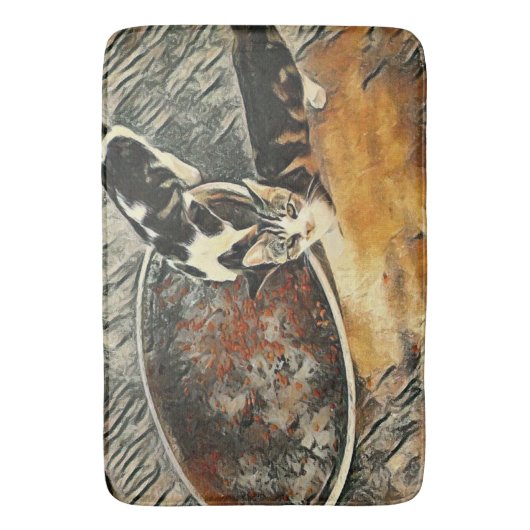 Füttre Zeit! Badematte (Vorderseite Vertikal)