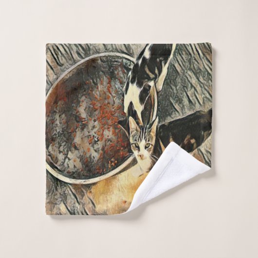 Füttre Zeit! Badhandtuch Set (Waschlappen)