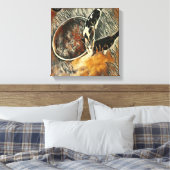 Füttre Zeit! - Brauner Schnitt Leinwanddruck (Insitu (Schlafzimmer))