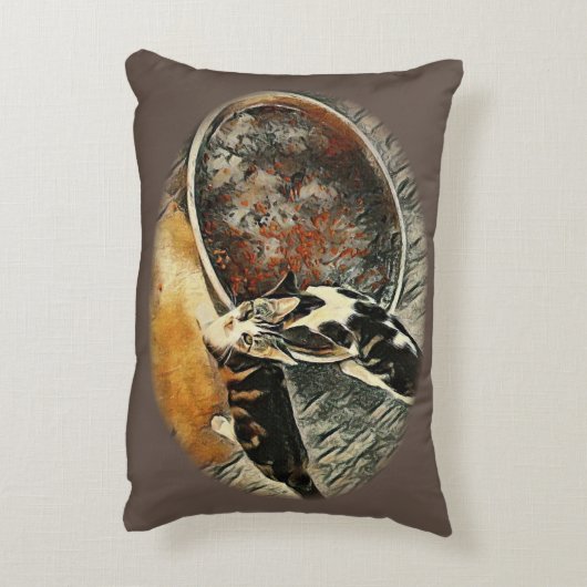 Füttre Zeit! Dekokissen (Rückseite(Vertikal))