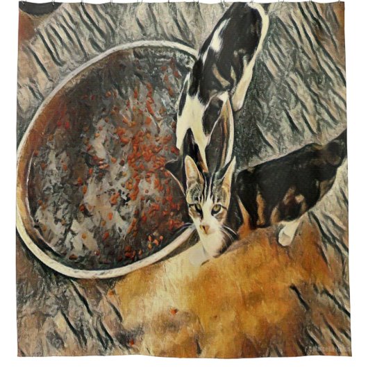 Füttre Zeit! Duschvorhang (Vorderseite)