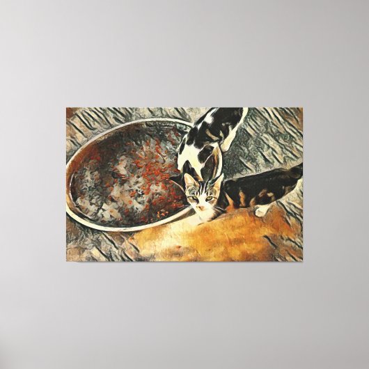 Füttre Zeit! Leinwanddruck (Vorderseite)