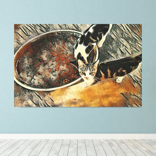 Füttre Zeit! Leinwanddruck (Insitu (Holzboden))