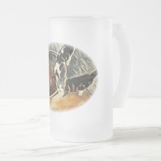 Füttre Zeit! Mattglas Bierglas (VorderseiteRechts)