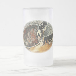 Füttre Zeit! Mattglas Bierglas