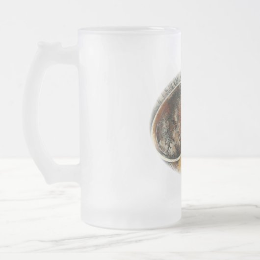 Füttre Zeit! Mattglas Bierglas (Links)