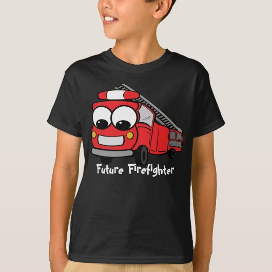 Futur Feuerwehrmann - Schwarzes T-Shirt (Vorderseite)