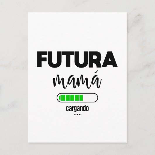 Futura mamá cargando postkarte (Vorderseite)