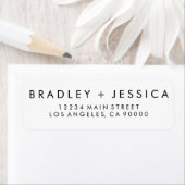 Futura Modern Wedding Labels (Insitu)