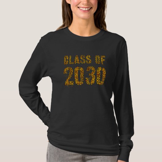 Future Abschluss Class of 2030 Leopard Print 5. T-Shirt (Vorderseite)