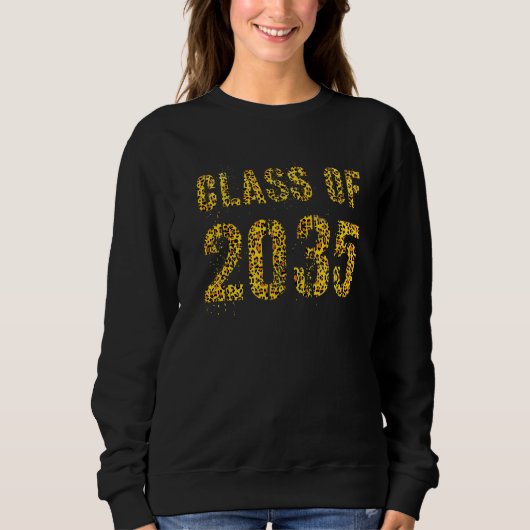 Future Abschluss Class of 2035 Leopard Print Sweatshirt (Vorderseite)