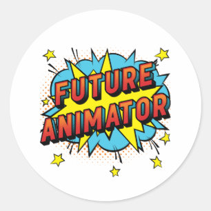 Future Animator Motion Graphics Runder Aufkleber