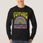 Future Architect Bright Retro Rainbow Architects T T-Shirt (Vorderseite)