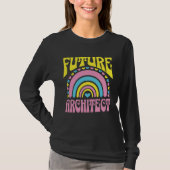 Future Architect Bright Retro Rainbow Architects T T-Shirt (Vorderseite)