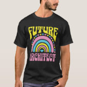 Future Architect Bright Retro Rainbow Architects T T-Shirt (Vorderseite)