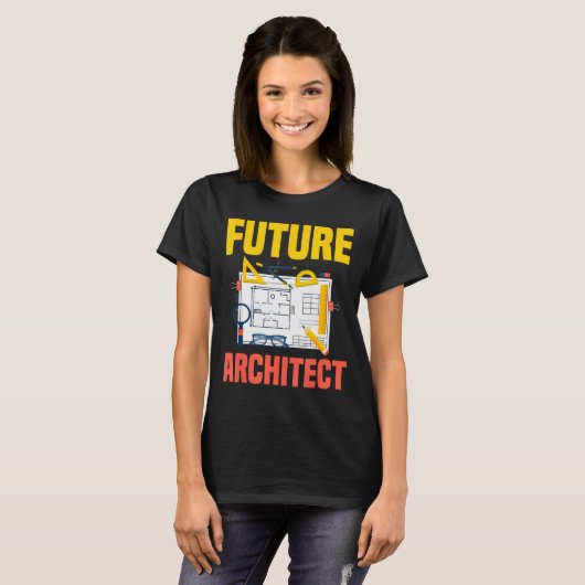 Future Architect Funny Architecture Architect T-Shirt (Vorne ganz)