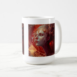 Future Art Nouveau Woman Classic Tasse, 15 oz Kaffeetasse