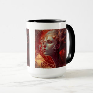 Future Art Nouveau Woman Combo Tasse, 15 oz Tasse