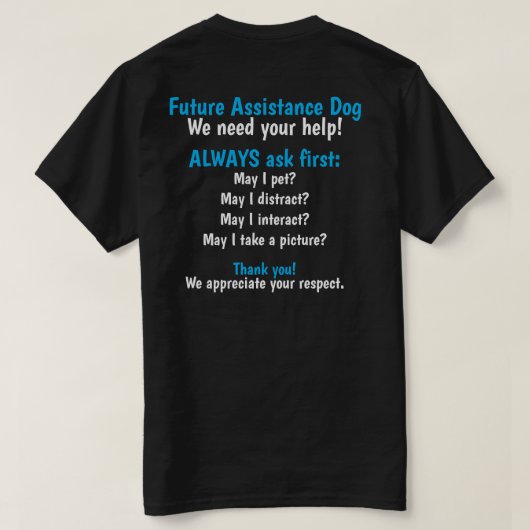 Future Assistance Dog Handler T-Shirt (Design Rückseite)