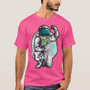 Future Astronaut Fitness Workout Eercon Moon Art T-Shirt
