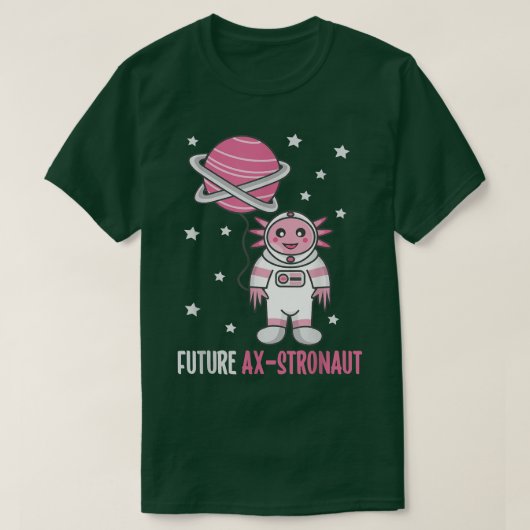 Future Astronaut Funny Aolotl Space Puff T-Shirt (Design vorne)
