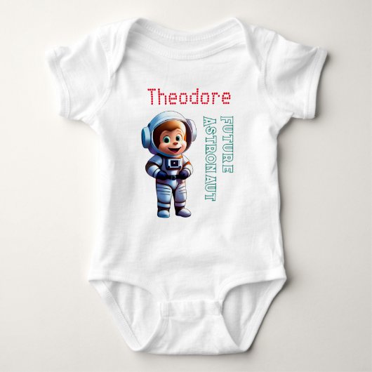 Future Astronaut Individuelle Name Baby Strampler (Vorderseite)