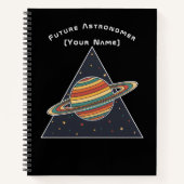 Future Astronomer Saturn - Personalized Notebook Notizblock (Vorderseite)