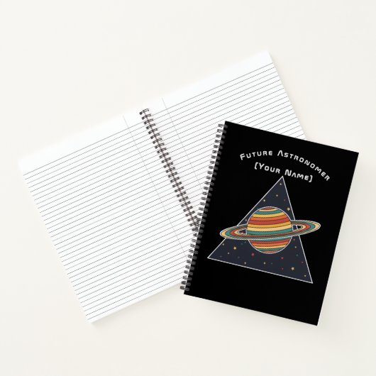 Future Astronomer Saturn - Personalized Notebook Notizblock (Innenseite)