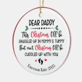 Future Baby's Vater Weihnachten Keramik Ornament (Links)