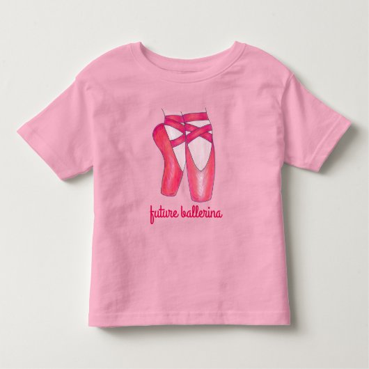 Future Ballerina Rosa Ballett Tanzschuh Kleinkind T-shirt (Vorderseite)