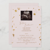 Future Ballerina Ultrasound Blush Baby Dusche Einladung (Vorne/Hinten)