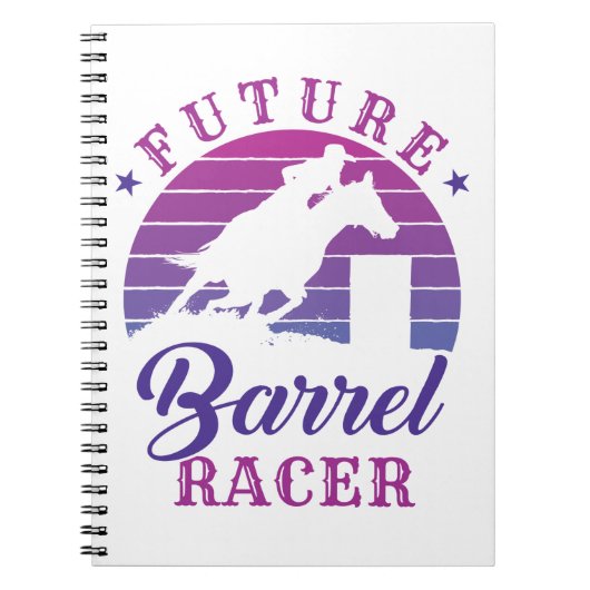 Future Barrel Racer Cowgirl Rodeo Barrel Racing Notizblock (Vorderseite)