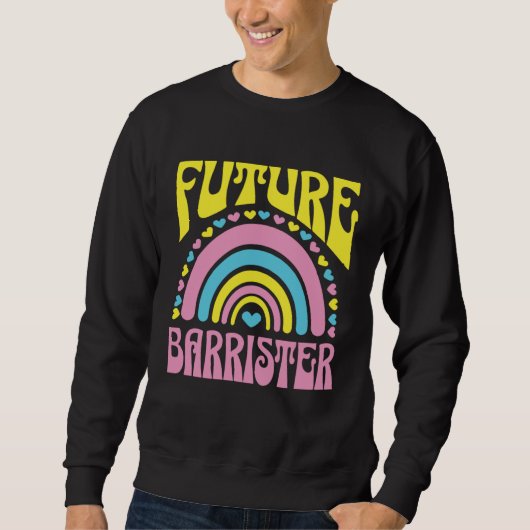 Future Barrister Bright Retro Rainbow Barristers T Sweatshirt (Vorderseite)