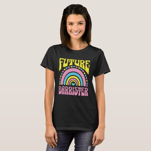 Future Barrister Bright Retro Rainbow Barristers T T-Shirt (Vorne ganz)